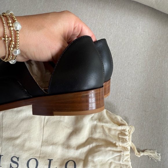 Nisolo Emma d’Orsay Oxfords Black Leather Loafers - Picture 7 of 7